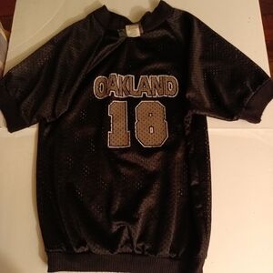 All Stars Dogs Oakland Raiders 18 Jersey Dog Pet Silver Black XL 40-60 Lb. NFL